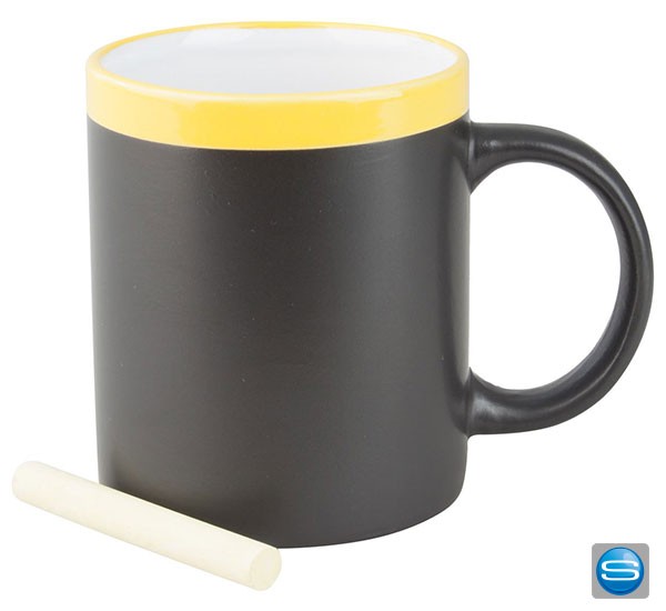 Tasse mit bemalbarer Oberfläche und Kreide
