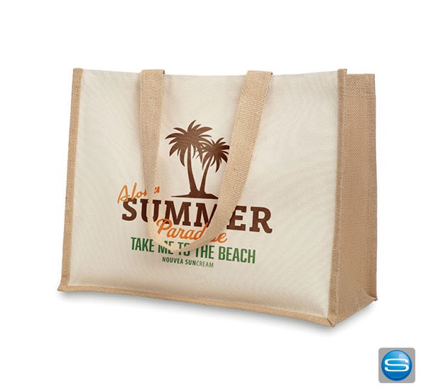 Jute Tasche zum shoppen als Give Away mit Logo bedrucken
