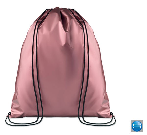 Bedruckbarer Zugbeutel in glänzendem Metallic Look