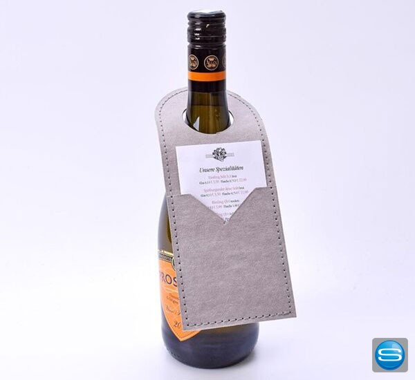 Weinflaschenanhänger aus Papyr