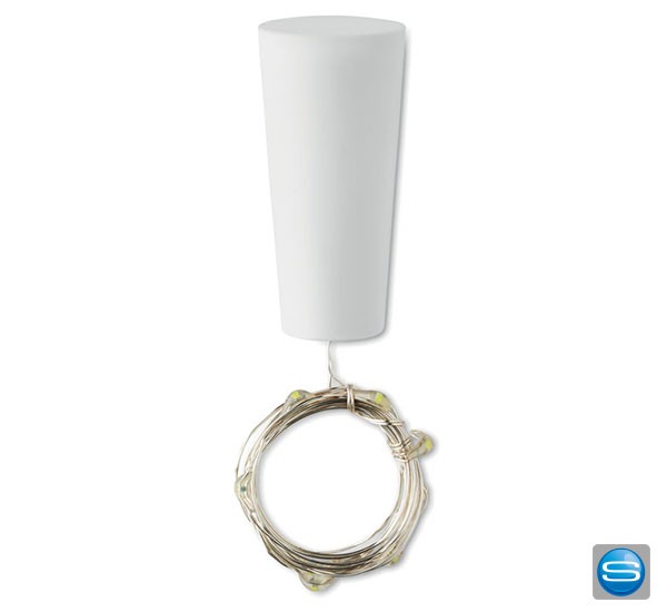 Flaschenverschluss mit LED-Lichterkette als Werbegeschenk mit Logo bedrucken