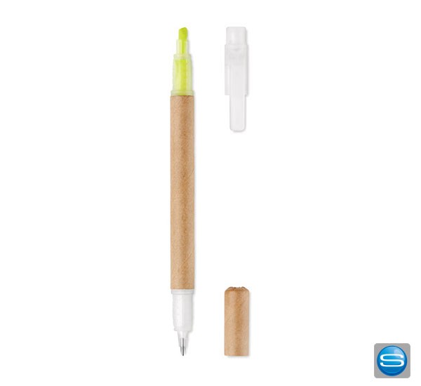 2 in 1 Kugelschreiber mit Textmarker als Werbegeschenk