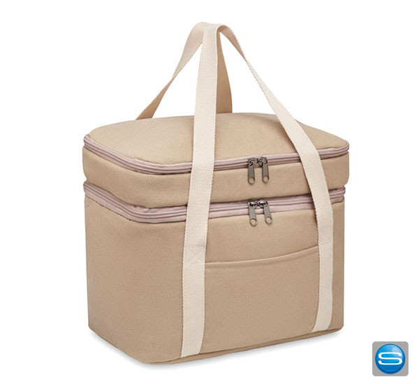 Bedruckbare Kühltasche mit 2 Fächern als Kundengeschenk