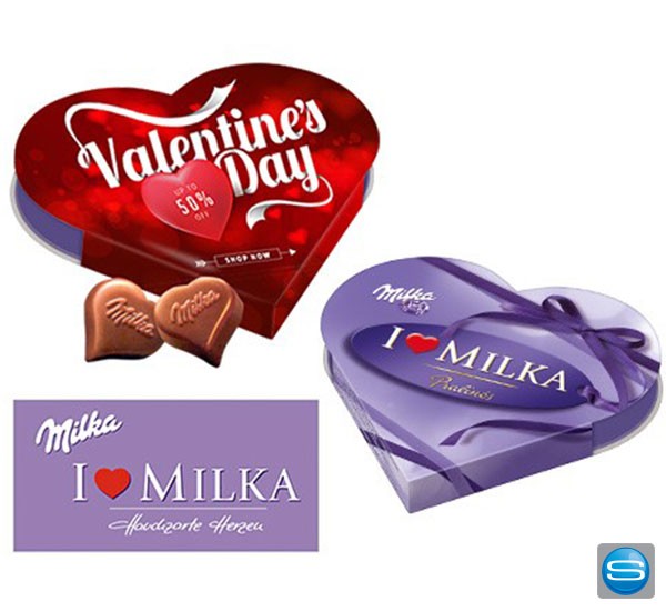 Milka Herz mit Ihrem Logo bedruckt