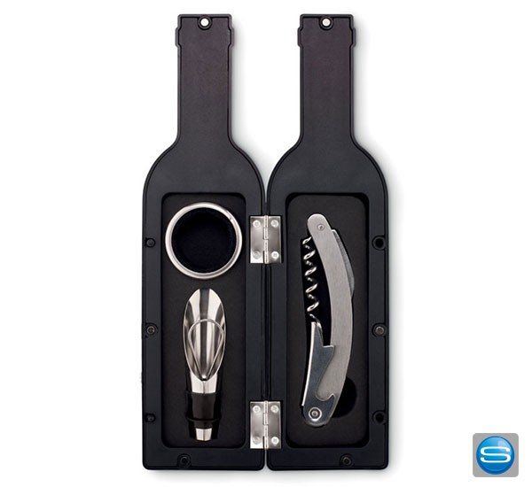 Wein Set in einer Deko Flasche als Werbeartikel