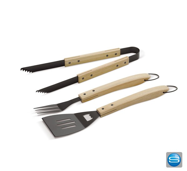 Grill Besteck in Holzoptik individuell veredelbar