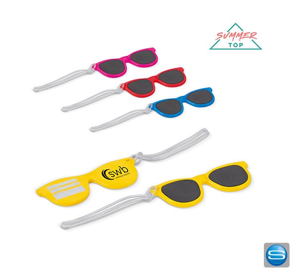 Kofferanhänger Sonnenbrille als Werbegeschenk