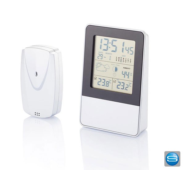 Wetterstation mit Outdoor Sensor bedruckt mit Ihrer Werbung