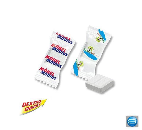 Mini-Dextro Energy im Mini-Werbetütchen