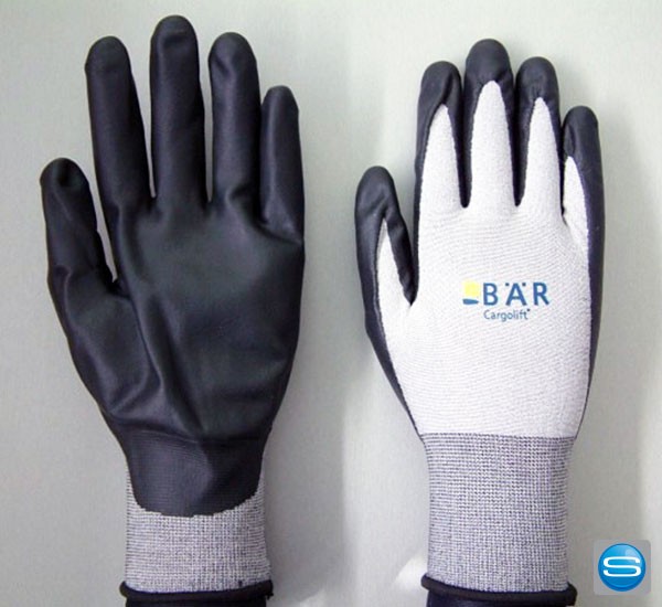 Beschichtete Arbeitshandschuhe mit Logodruck