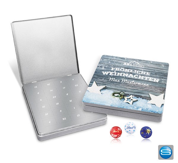 Lindt Adventskalender Box mit Aufdruck