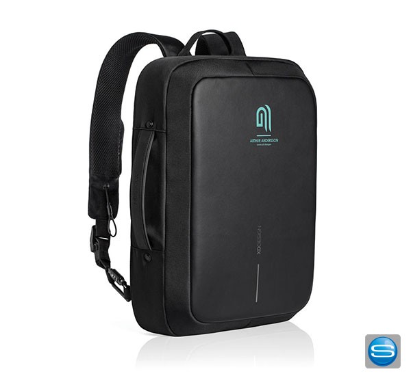Bobby Bizz Rucksack und Aktentasche mit Anti-Diebstahl-Funktion als Werbemittel mit Logo bedrucken