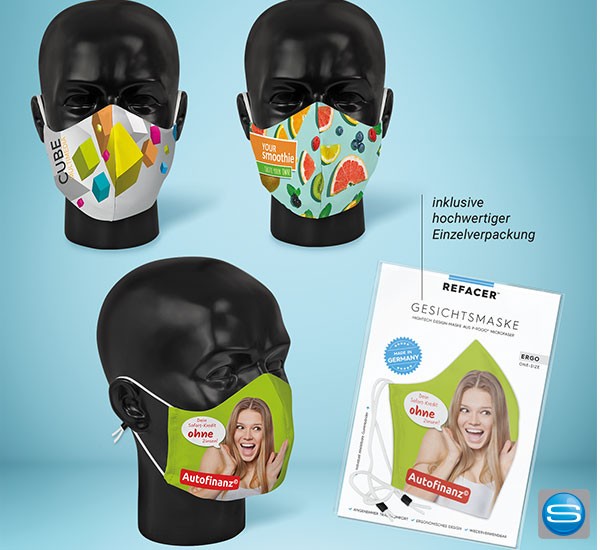 Mund-Nase-Schutz mit individueller Bedruckung ab 50 Stück