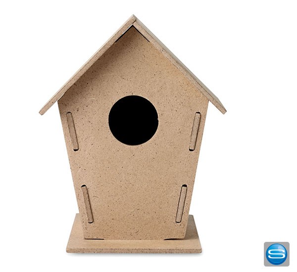 Vogelhäuschen zum Selbstbauen mit Logo