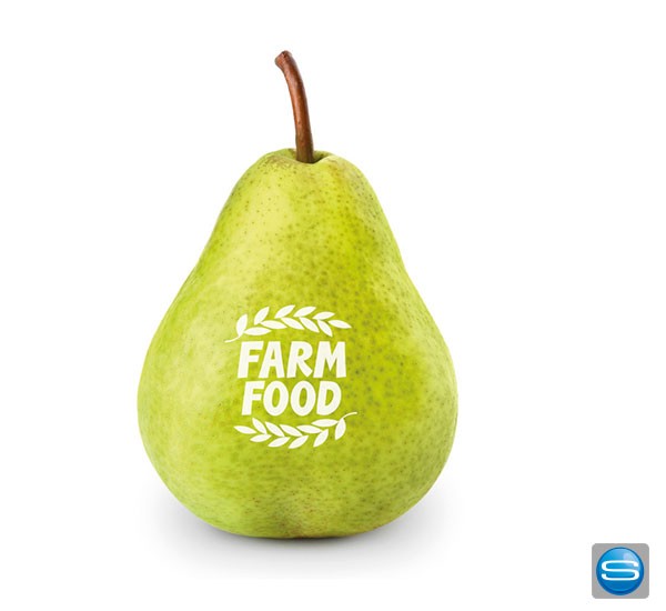 Birne als Werbeobst mit Ihrem Logo