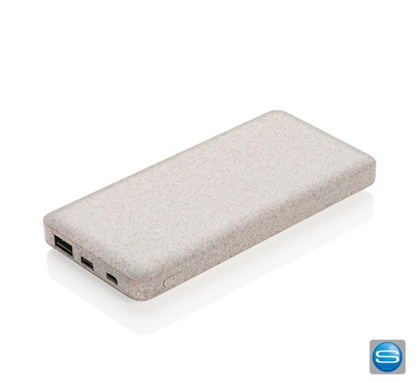 10.000 mAh Powerbank aus Weizenstroh bedruckbar