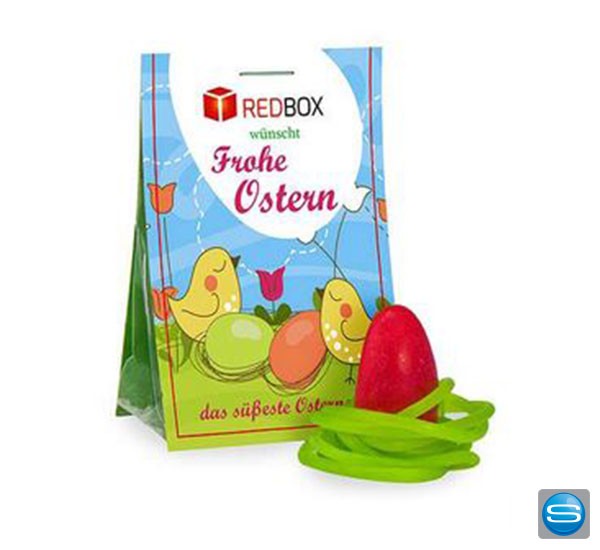Naschtasche mit Osternest als Werbegeschenk