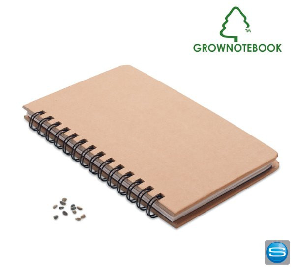 Notizbuch mit Samen als Werbegeschenk