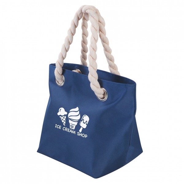 Kleine Miami Beach-Strandtasche als Werbegeschenk