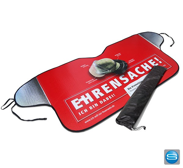 Frostschutzmatte aus Aluminium bedruckt mit Ihrem Logo