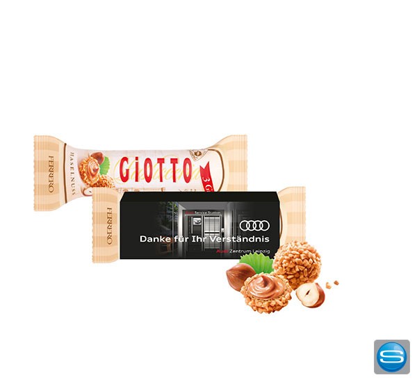 Giotto von Ferrero im bedruckten Werbeschuber mit Ihrem Logo