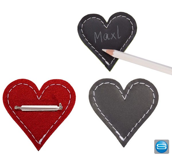 Wiesn Anstecker in Herzform als Werbegeschenk zum Oktoberfest