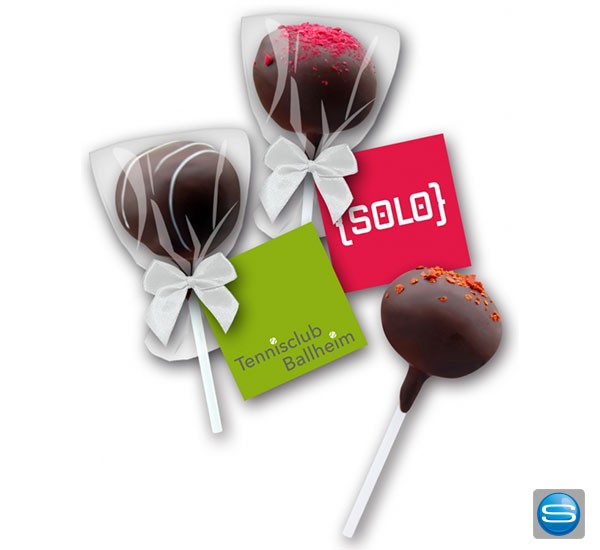 Cake Pop am Stiel mit Ihrem Logo