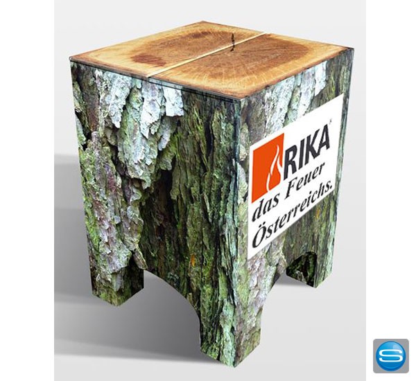 Papp Hocker als Werbemittel bedrucken