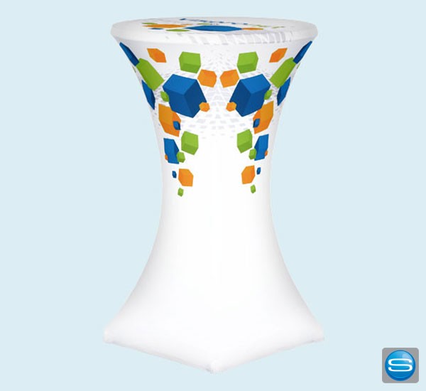 Stretch-Stehtischhussen bedrucken