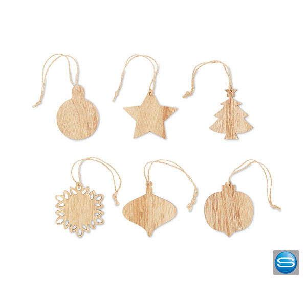 Weihnachtsschmuck aus Buchenholz mit Ihrem Logo