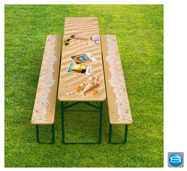 Bierbank individudell bedrucken