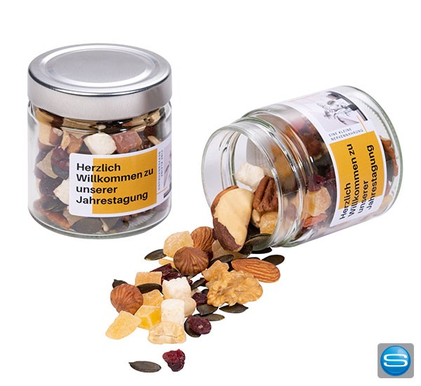 Nervennahrung im Glas als Werbearitkel