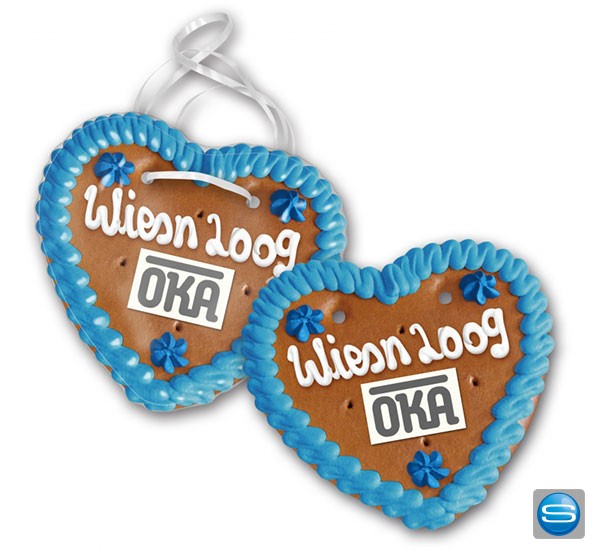Lebkuchenherzen mit individuellem Logo und Zuckerschrift