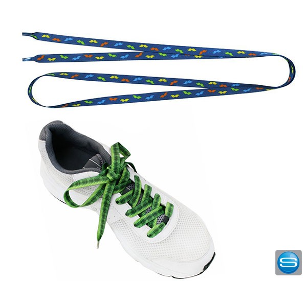 Flachband-Schnürsenkel mit individuellem Logo