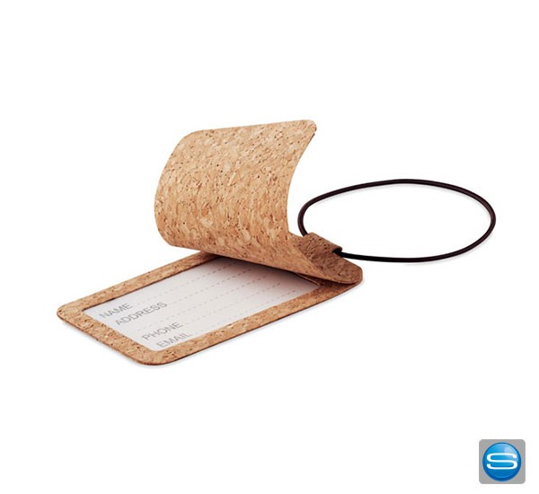 Kofferanhänger aus Kork mit Ihrem Firmenlogo