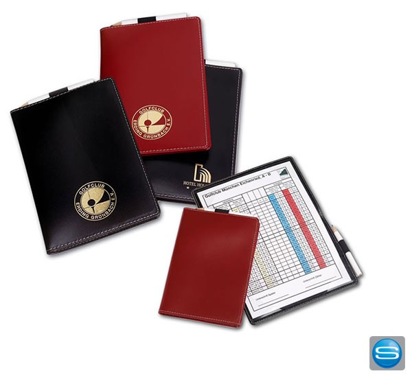 Golf Score Card Mappe bedruckt mit Ihrem Logo