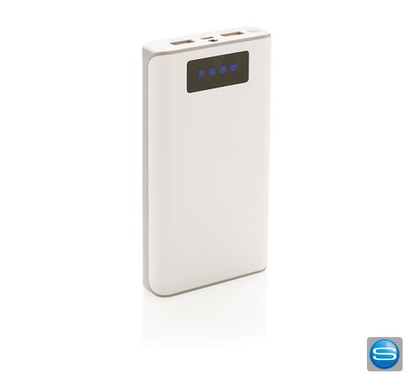 10.000 mAh Powerbank mit Display individualisiert mit Logo
