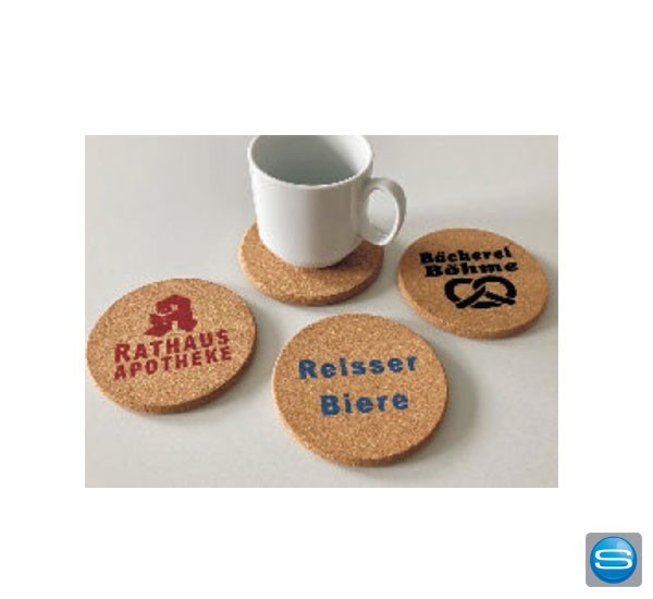 Kork-Untersetzer mit Logo bedrucken