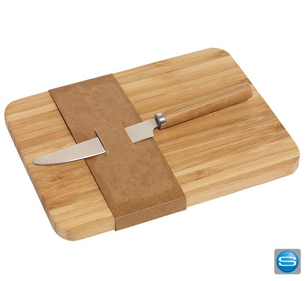 Schneidebrett Set aus Bambus mit Ihrem Logo veredeln