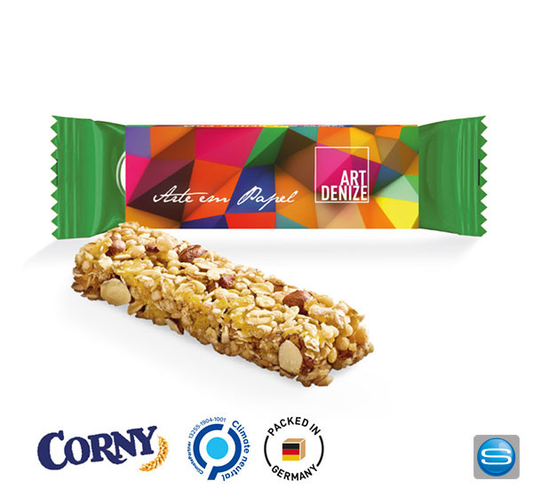 Corny Müsliriegel als Werbemittel bedrucken