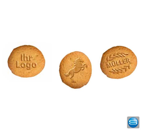 Keks mit 3D Logomotiv als persönliches Werbegeschenk