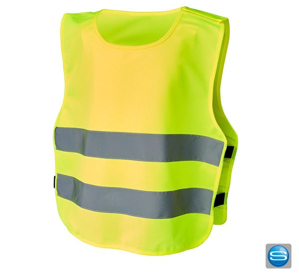 Warnweste für Kinder mit Klettverschluss als Werbeartikel