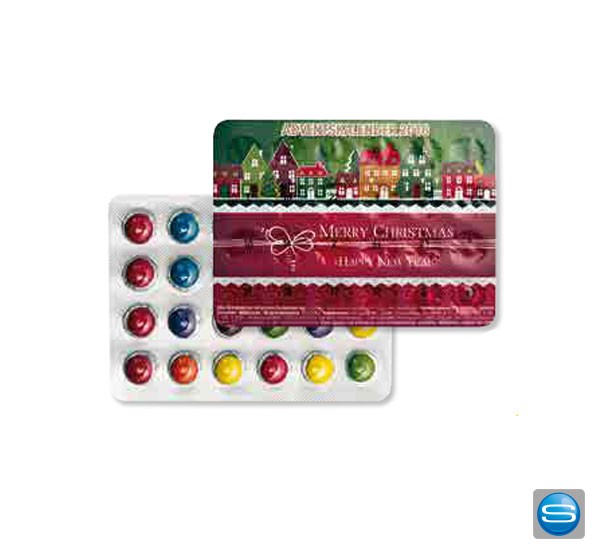 XXS-Adventskalender im bedruckten Werbeblister