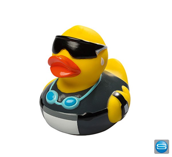 Quietsche Ente Triathlet als Werbegeschenk