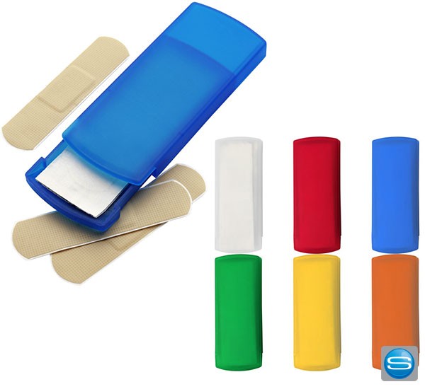 Pflasterboxen mit Logo-Aufdruck