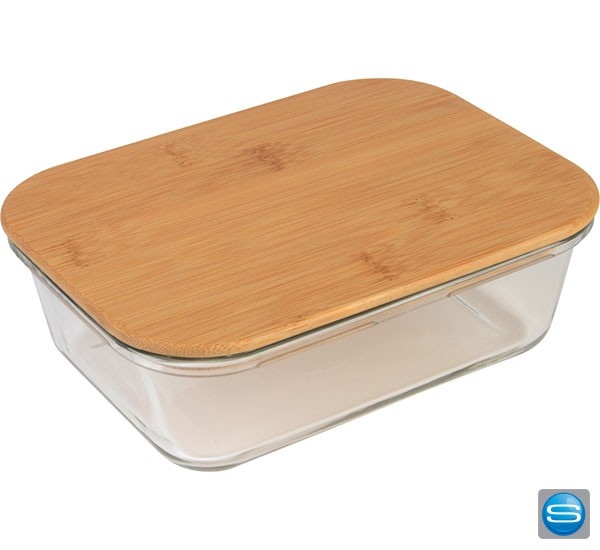 Nachhaltige Lunchboxen aus Glas mit Deckel als Werbemittel