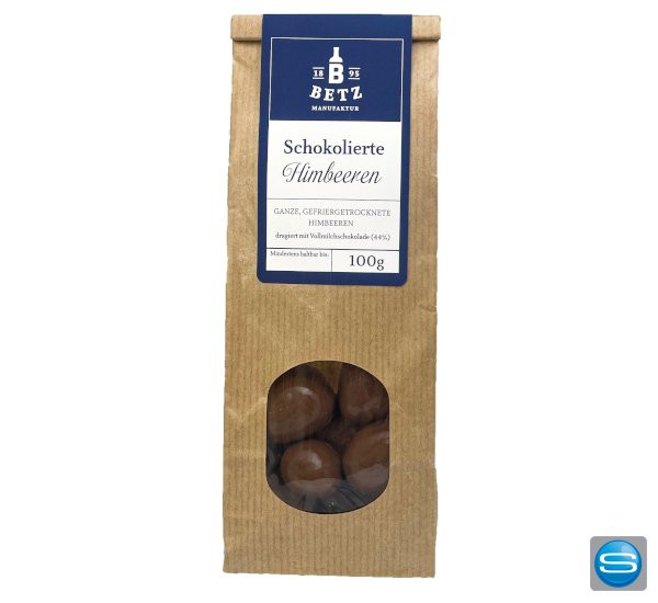 Schokolierte Himbeeren als Werbegeschenk