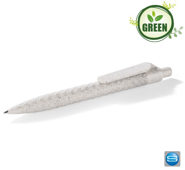 Geflochtener Kugelschreiber aus Weizenstroh mit Logo bedrucken