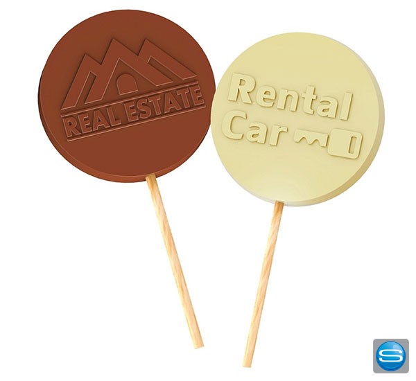 Schoko Lollies mit eigenem Logo