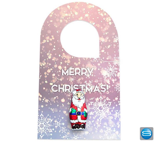 Türhänger mit Schoko-Weihnachtsmann bedrucken